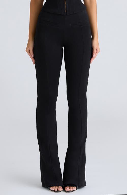 House Of Cb The Fitted Bootcut Pants In Black