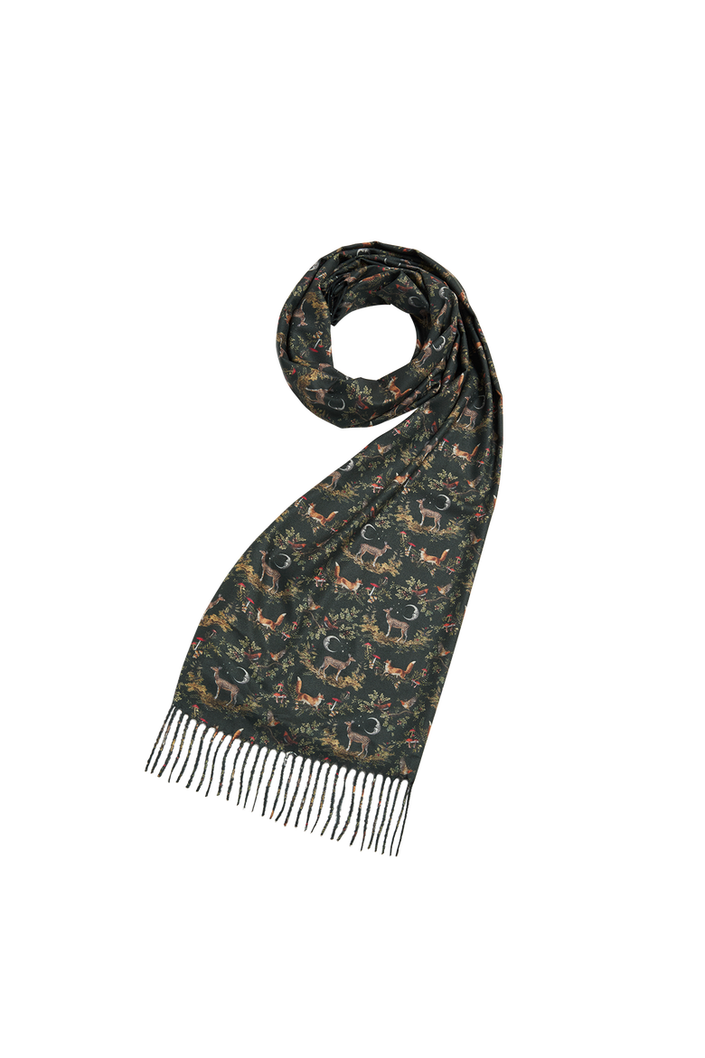 Into the Woods Green Tassel Scarf, Main, color, Woodland Green