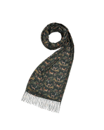 Fable England Into the Woods Green Tassel Scarf