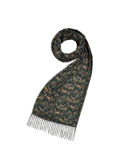 Fable England Into the Woods Green Tassel Scarf