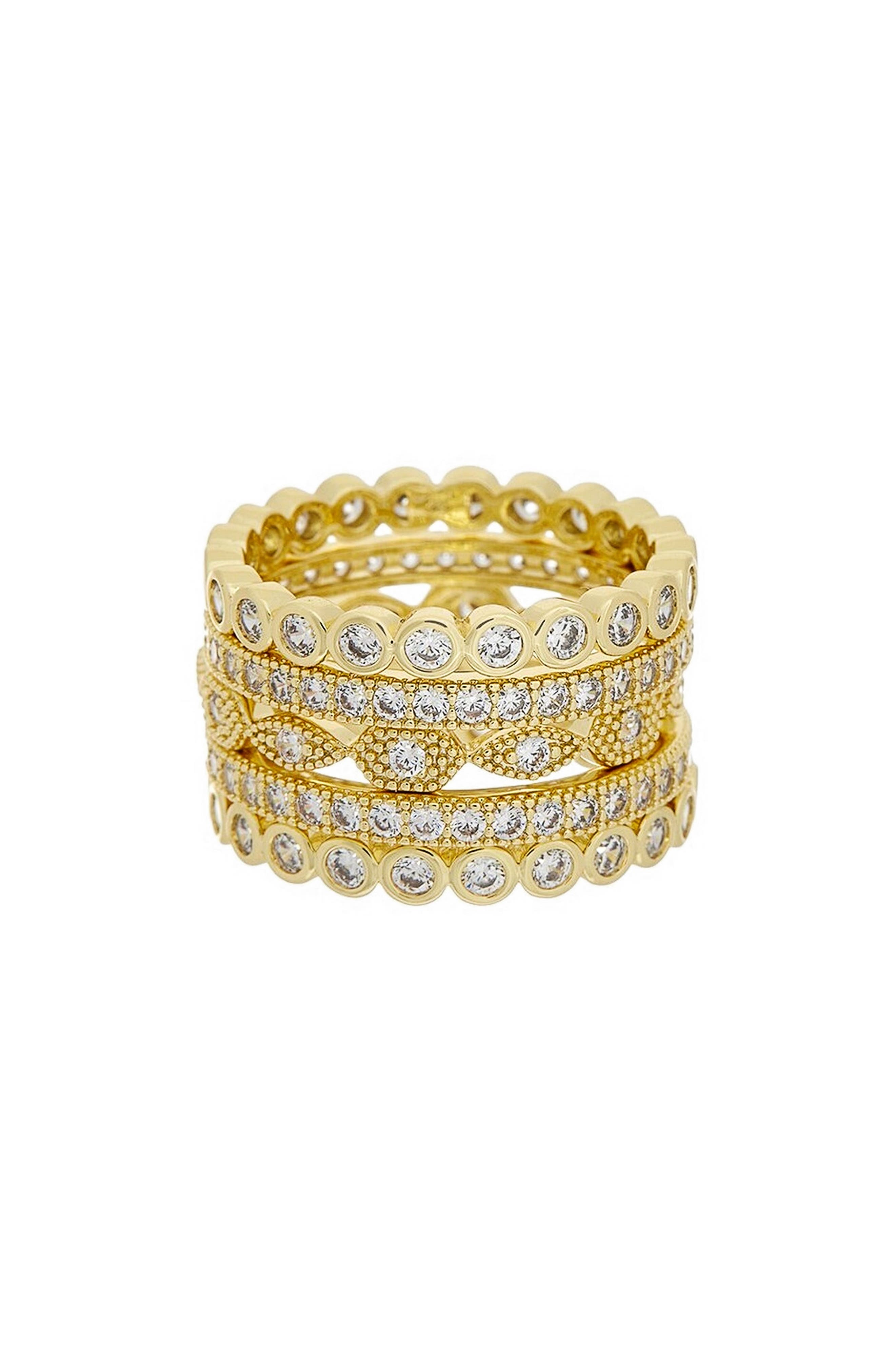 Set of 5 Cubic Zirconia Stackable Rings
