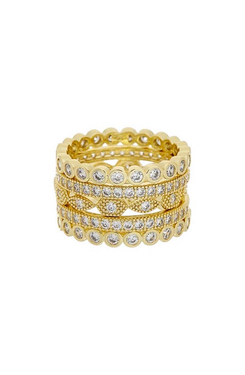Set of 5 Cubic Zirconia Stackable Rings