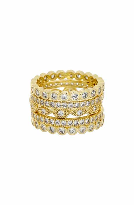 Set of 5 Cubic Zirconia Stackable Rings