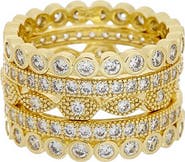 Juvell Set of 5 Cubic Zirconia Stackable Rings