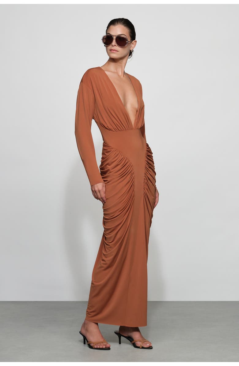 Et Ochs Athens Midi Dress, Alternate, color, Tuscan
