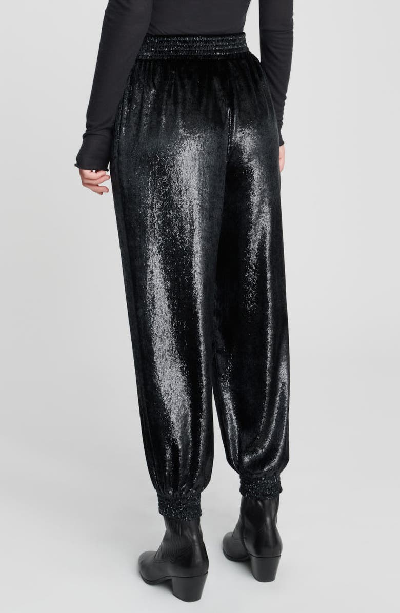 7 For All Mankind High Shine Joggers, Alternate, color, Black