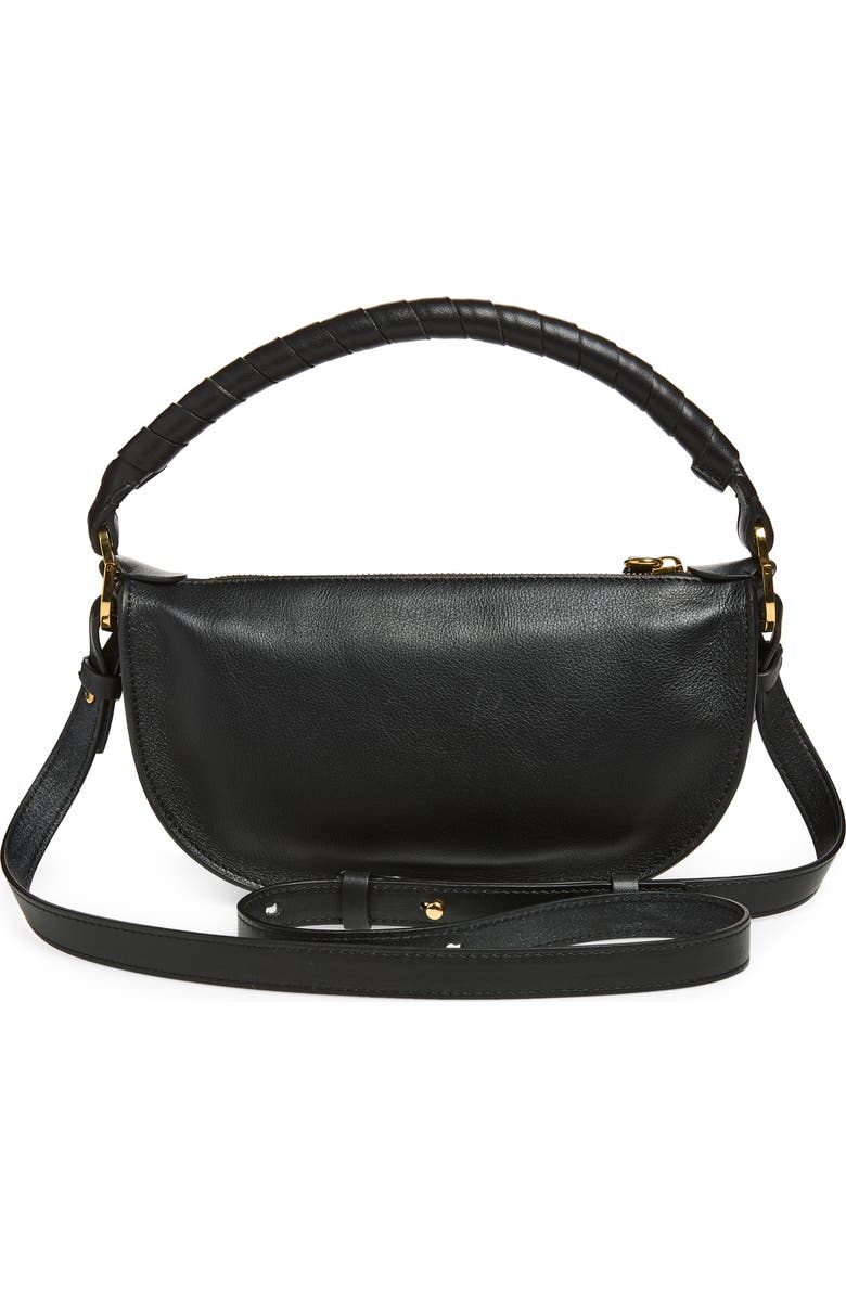 Chloé Mini Marcie Leather Camera Shoulder Bag, Alternate, color, Black