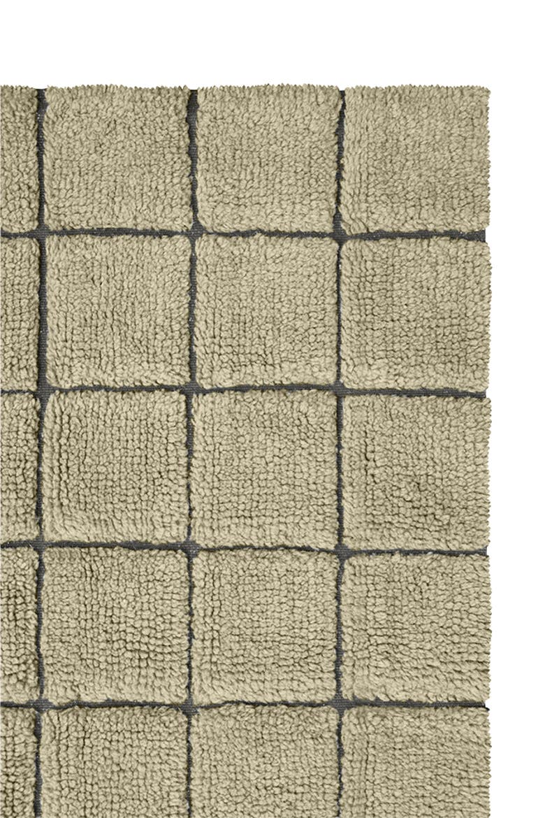 Woolable Rug Runner  Mosaic, Alternate, color, Moss wool, Dark grey,Natural