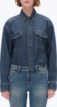 Bayeas Oversize Denim Button-Up Shirt