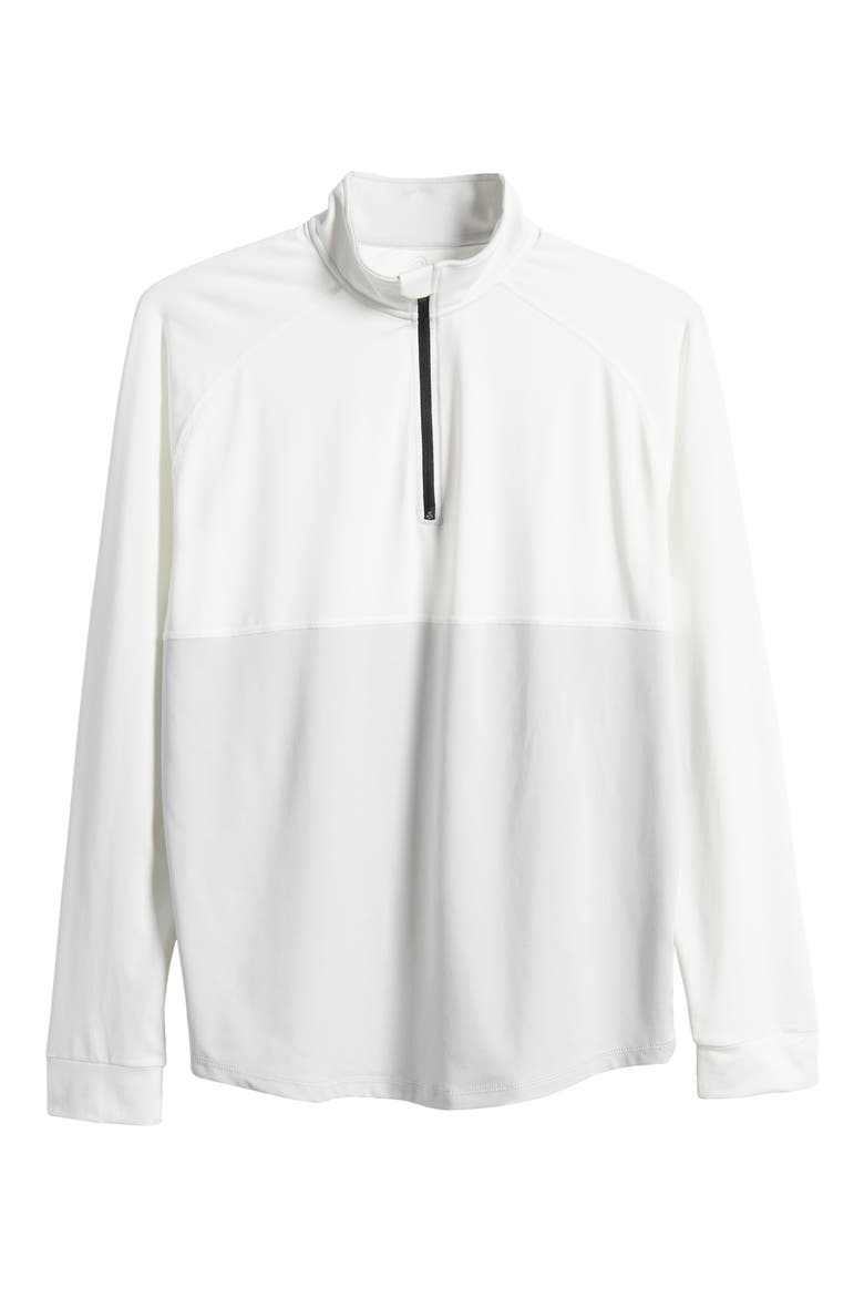 Liam Quarter Zip Pullover, Alternate, color, WHITE-GLACIER