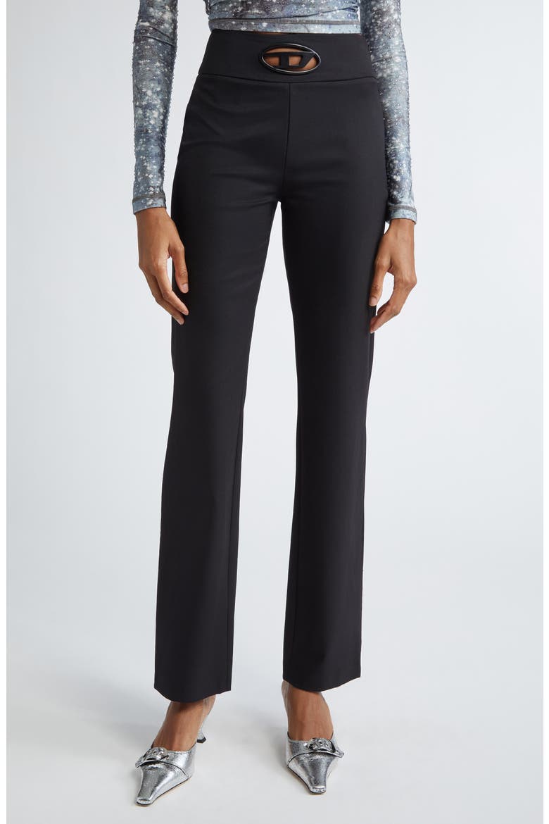 P-Ersy High Waist Straight Leg Pants, Main, color, VERY/ BLACK