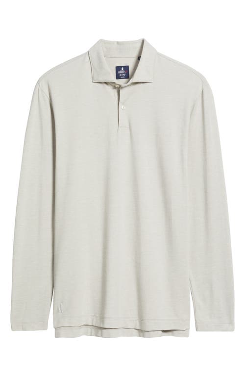 Johnnie-o Idris Top Shelf Long Sleeve Polo In Brown