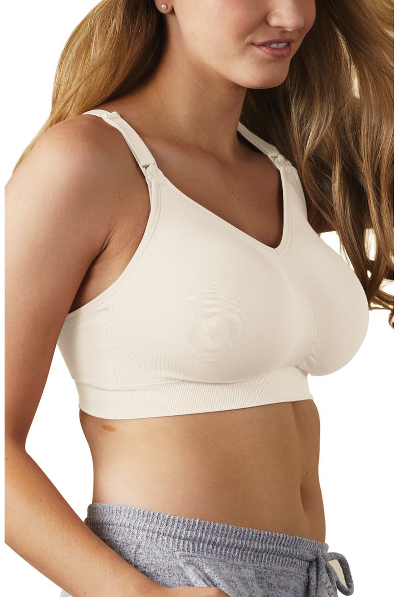 Body Silk Seamless Maternity/Nursing Bra, Alternate, color, ANTIQUE WHITE