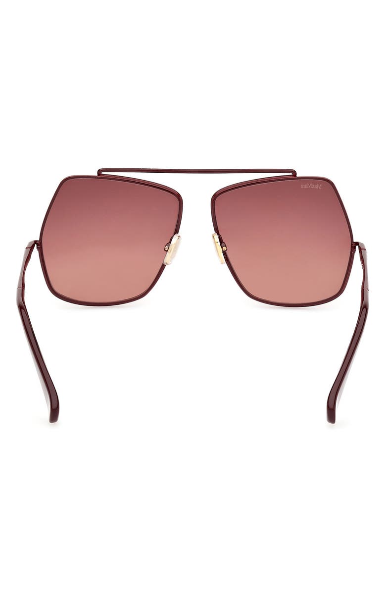 Max Mara Elsa Petite 58mm Gradient Pilot Sunglasses, Alternate, color, 