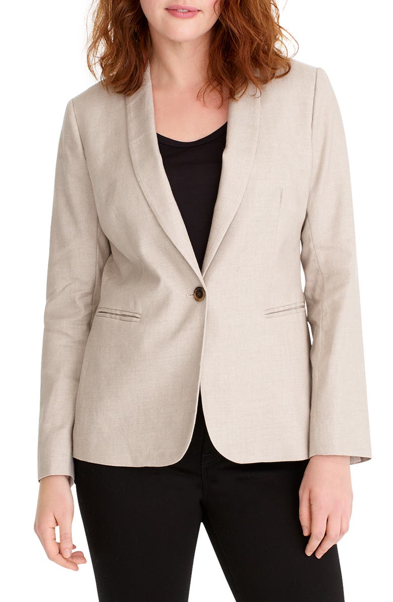 J.Crew Parke Stretch Linen Blend Blazer, Main, color,