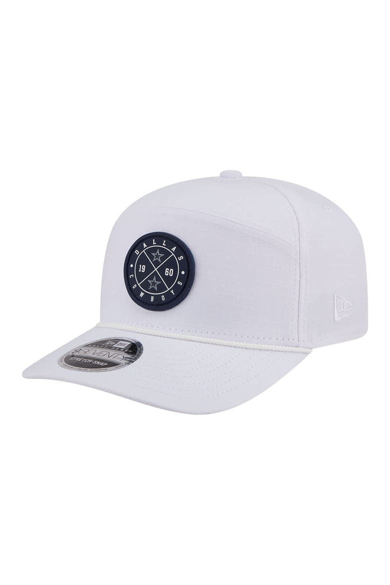 Men's New Era  White Dallas Cowboys Quick Strike Split Panel 9SEVENTY Stretch-Snap Hat, Main, color, White
