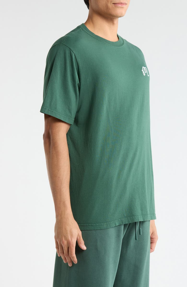 Malbon Golf Bermuda Brumal Buckets Embroidered Graphic T-Shirt, Alternate, color, Hunter Green