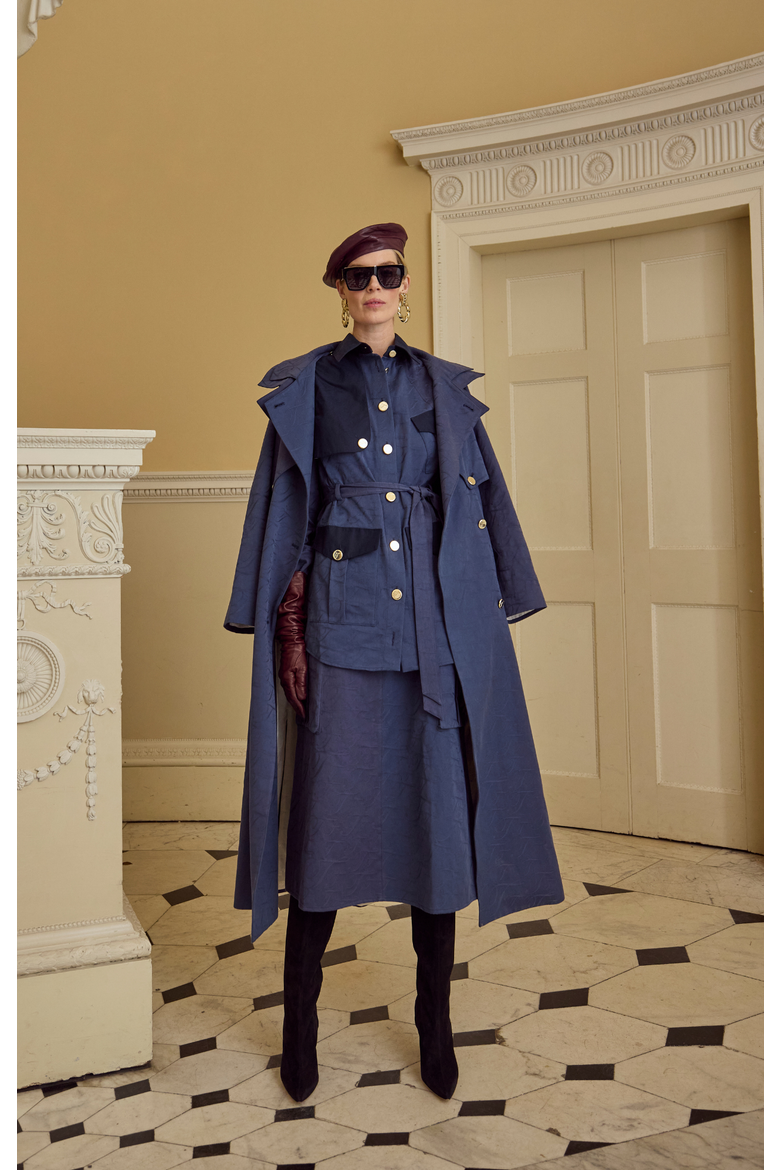 Victory Trench Coat, Alternate, color, Sea Blue