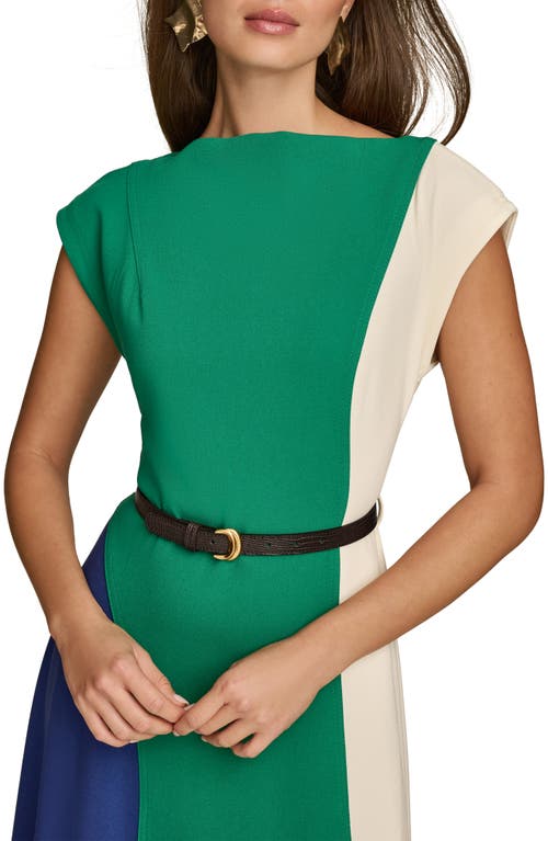 Shop Donna Karan New York Colorblock Midi Dress In Cosmos/law