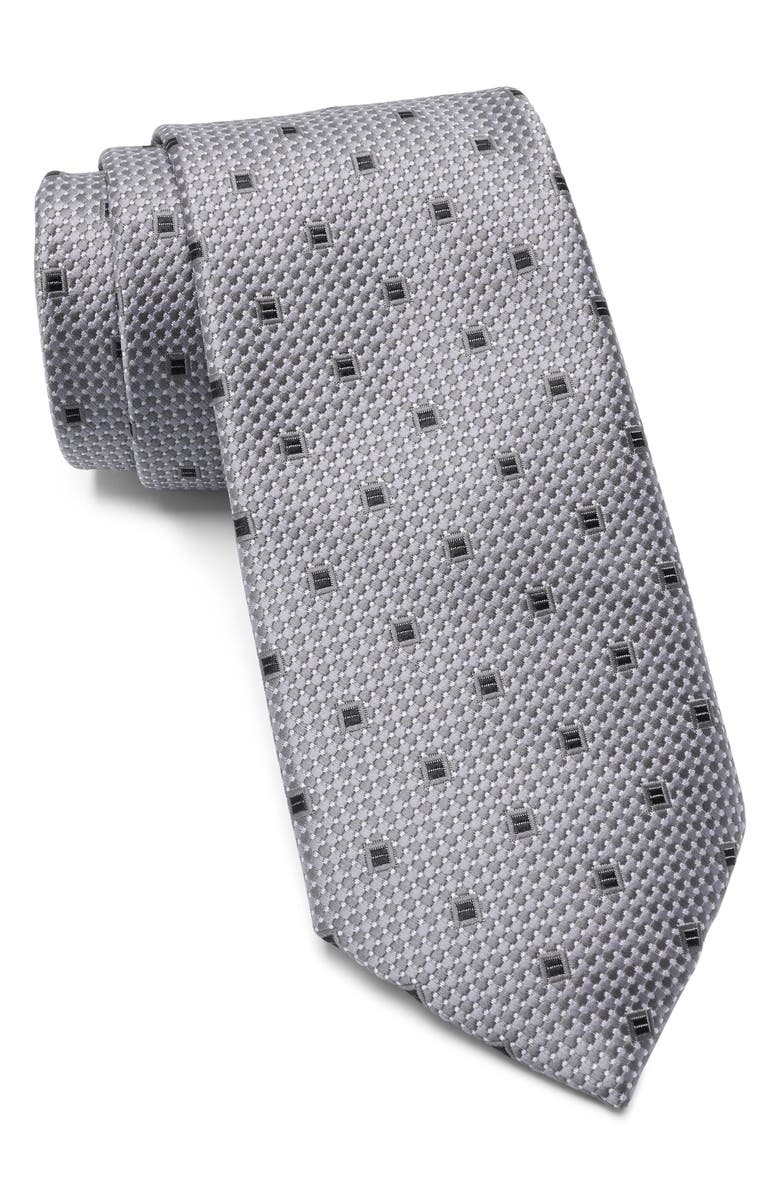 Michael Kors Olson Neat Tie, Main, color, Grey