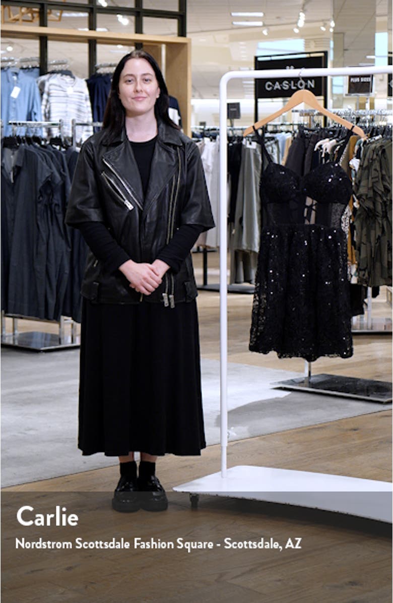 Sequin Lace Corset Cocktail Minidress, sales video thumbnail