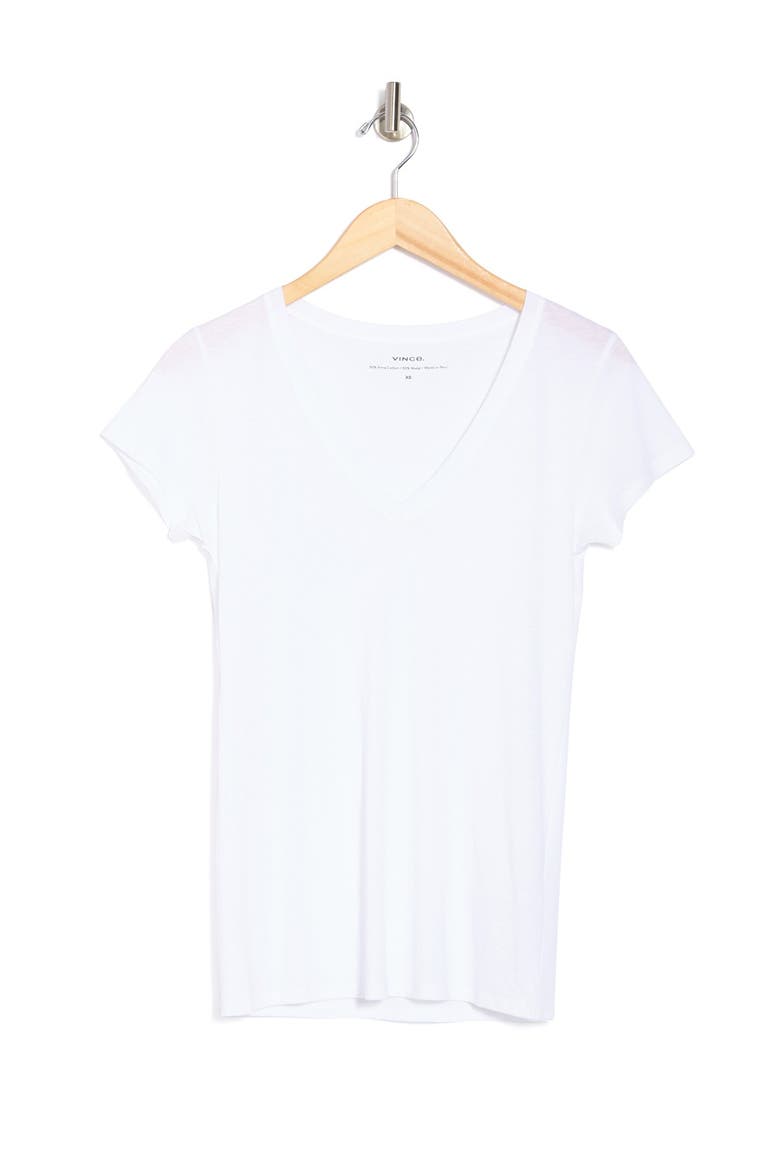 Little Boy Short Sleeve V-Neck Tee, Alternate, color, WHITE