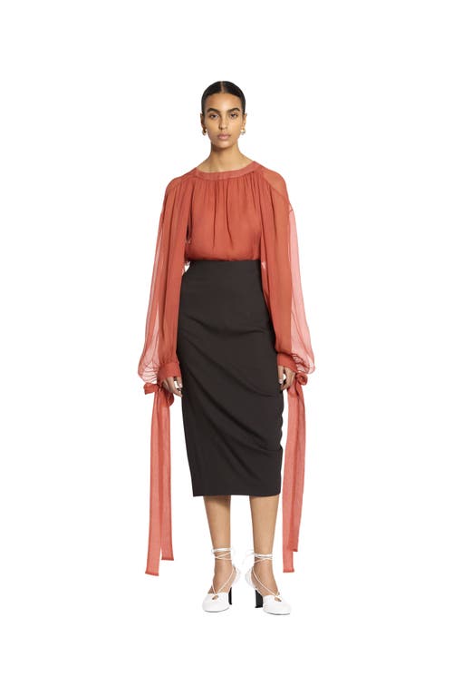 Lanvin Gathered Blouse In Silk Crepon