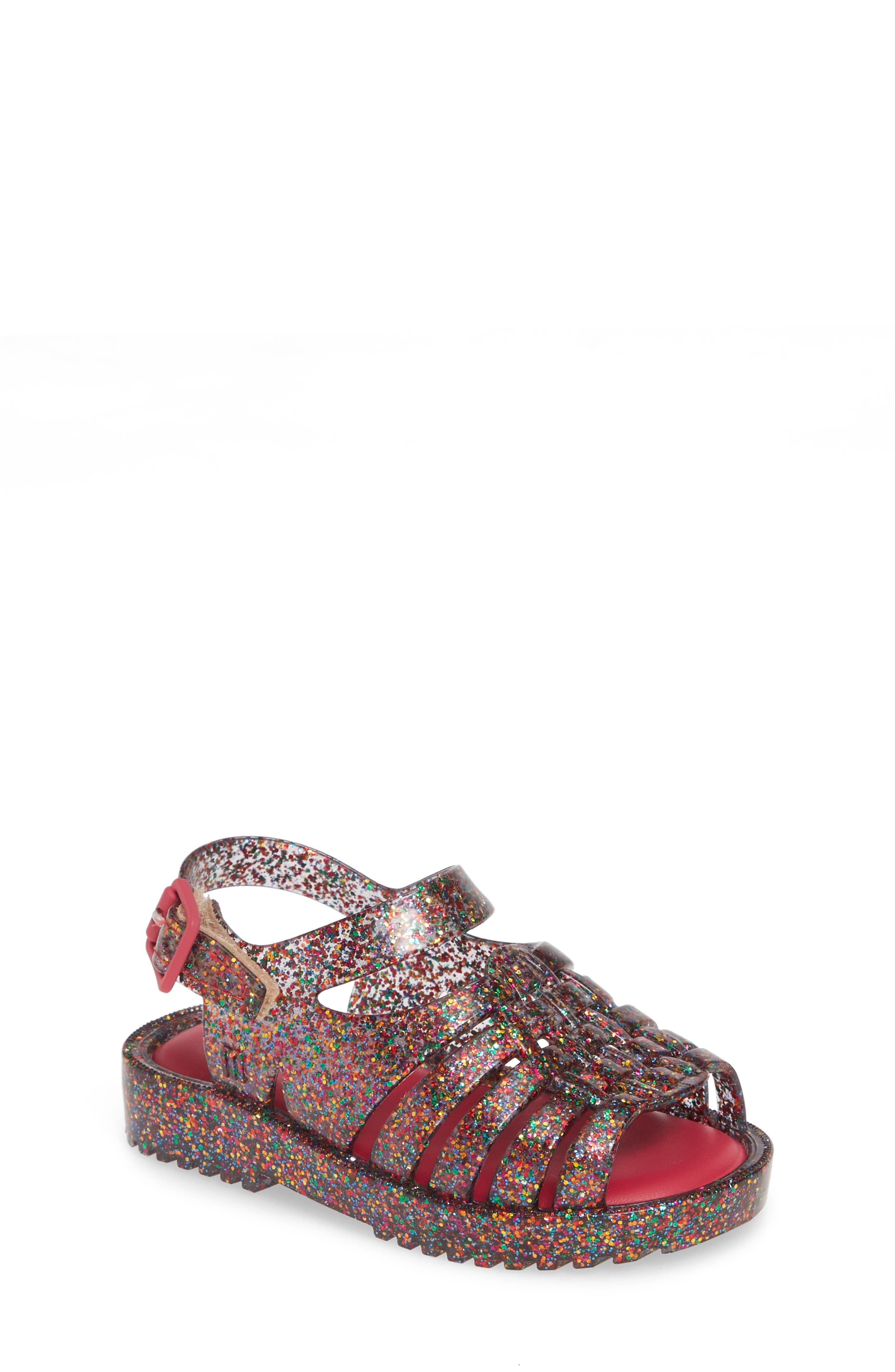 Mini Melissa Frances Jelly Sandal, Main, color, 