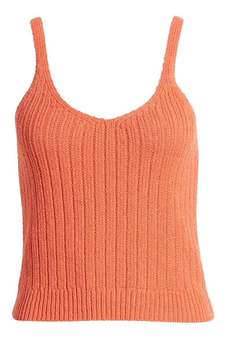 Rib Sweater Tank, Alternate, color, ORANGE CHILI