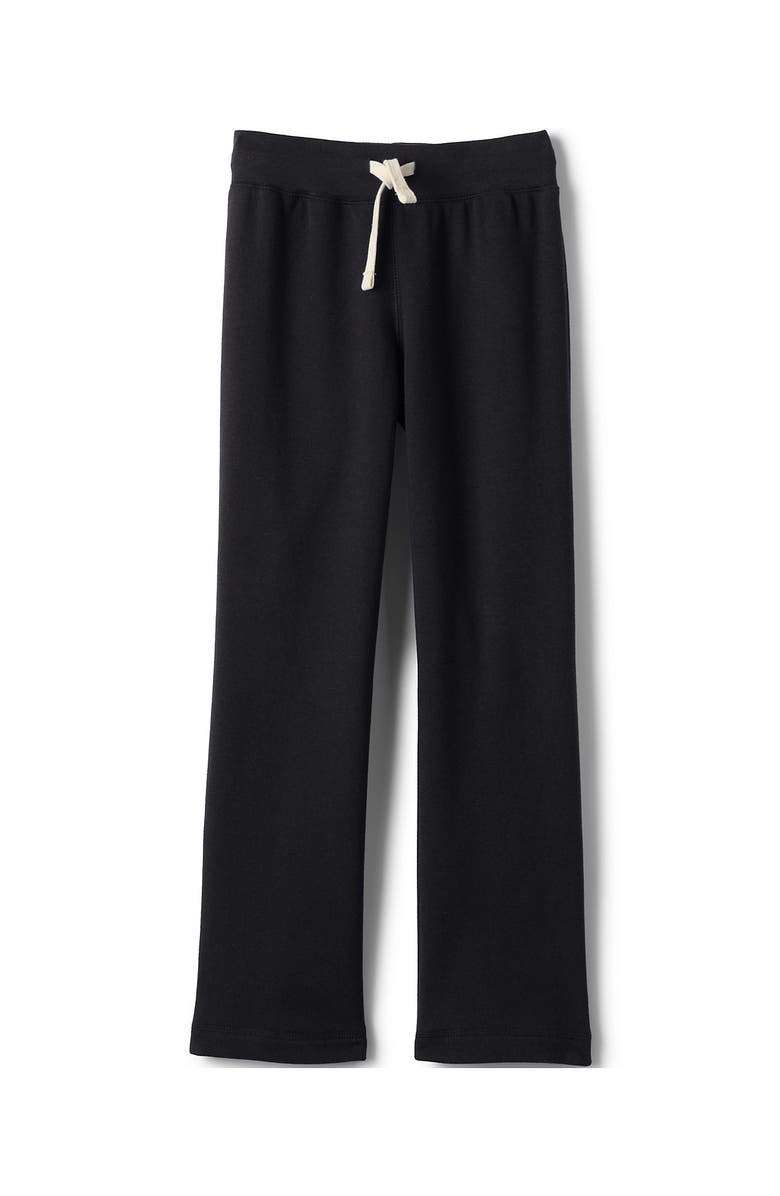 Lands' End School Uniform Girls Sweatpants, Alternate, color, Black