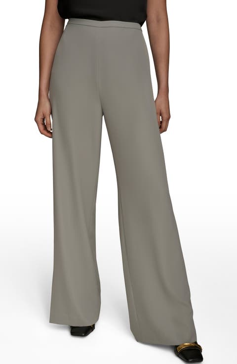 Pull-On Wide Leg Pants