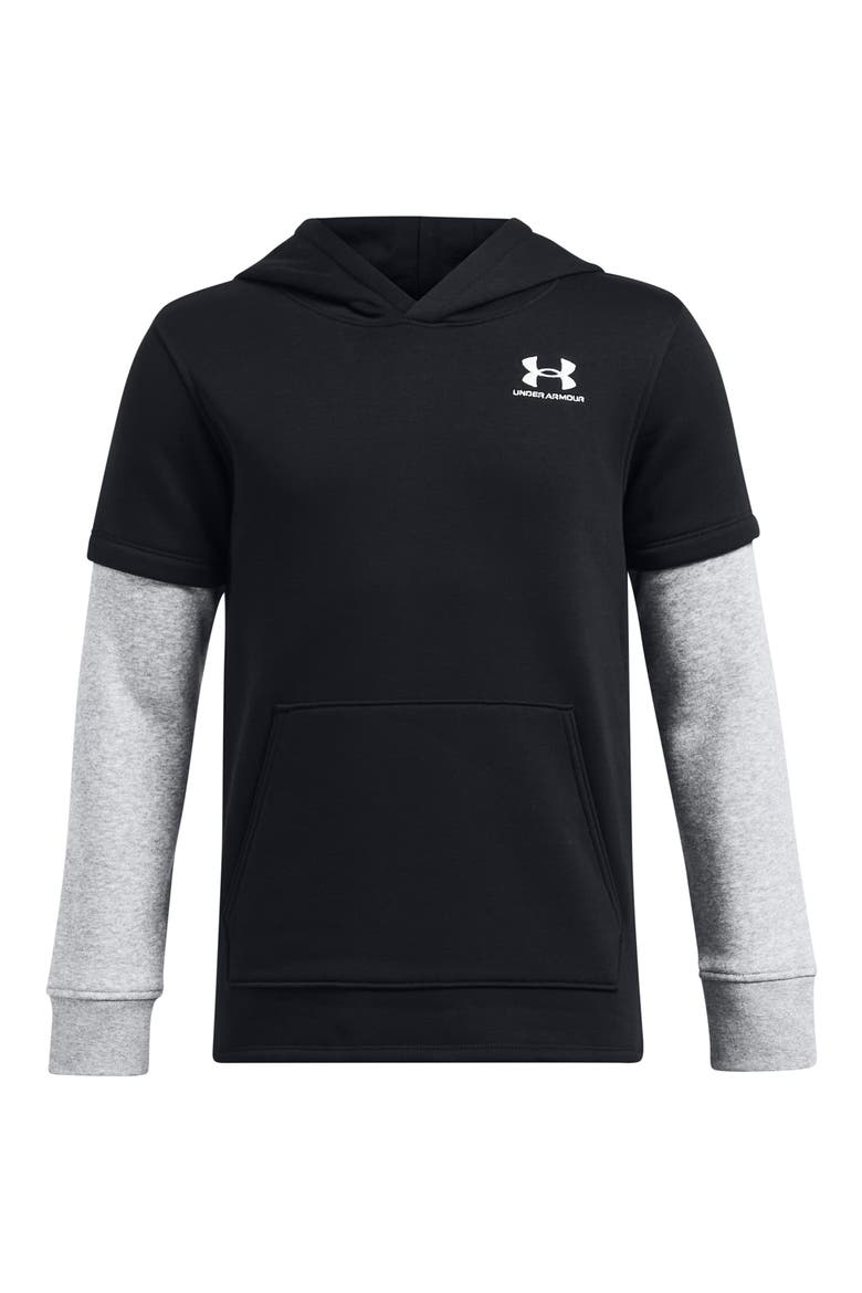 Kids' Icon Fleece Hoodie, Main, color, BLACK