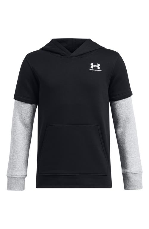Under Armour Kids' Icon Fleece Hoodie In Black