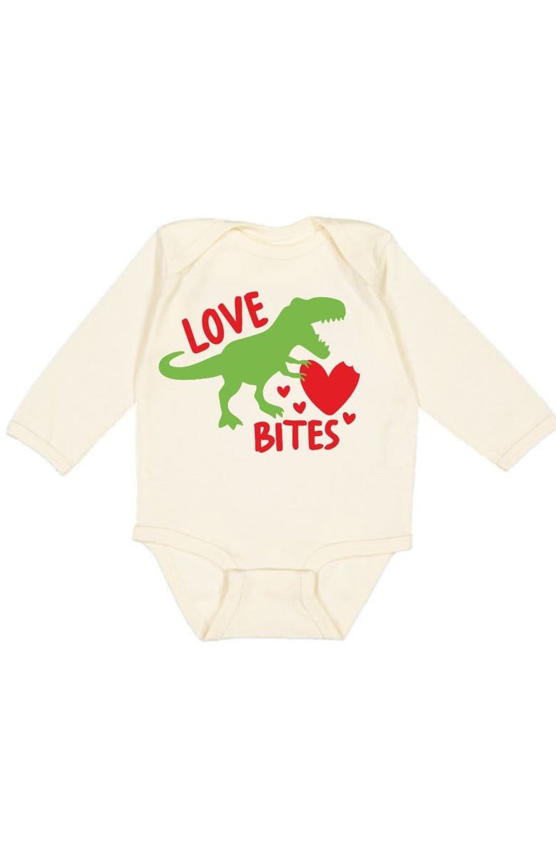 Sweet Wink Love Bites Valentine's Day Long Sleeve Bodysuit, Main, color, 