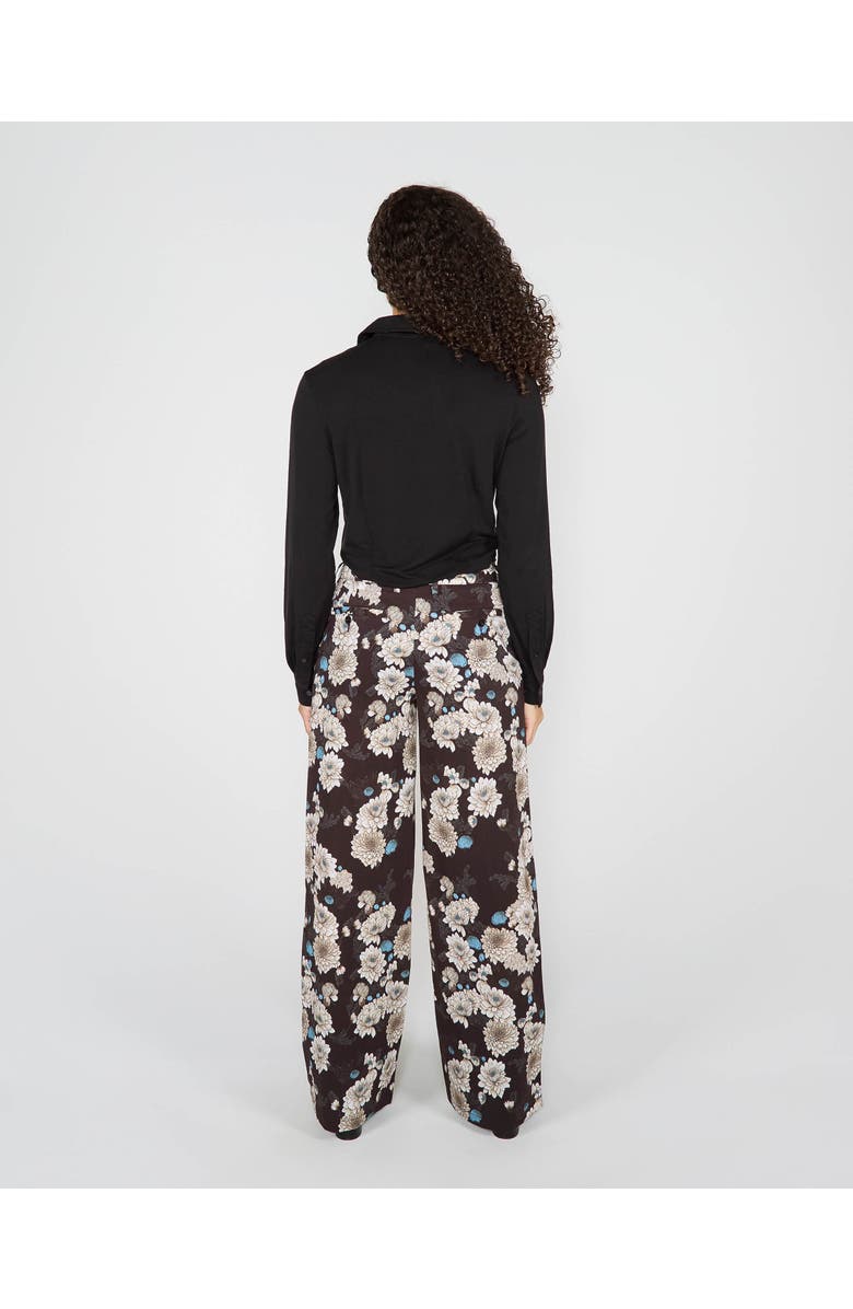 Lords of Harlech Phillis Wide Leg Tailored Pant, Alternate, color, Serious Floral Black