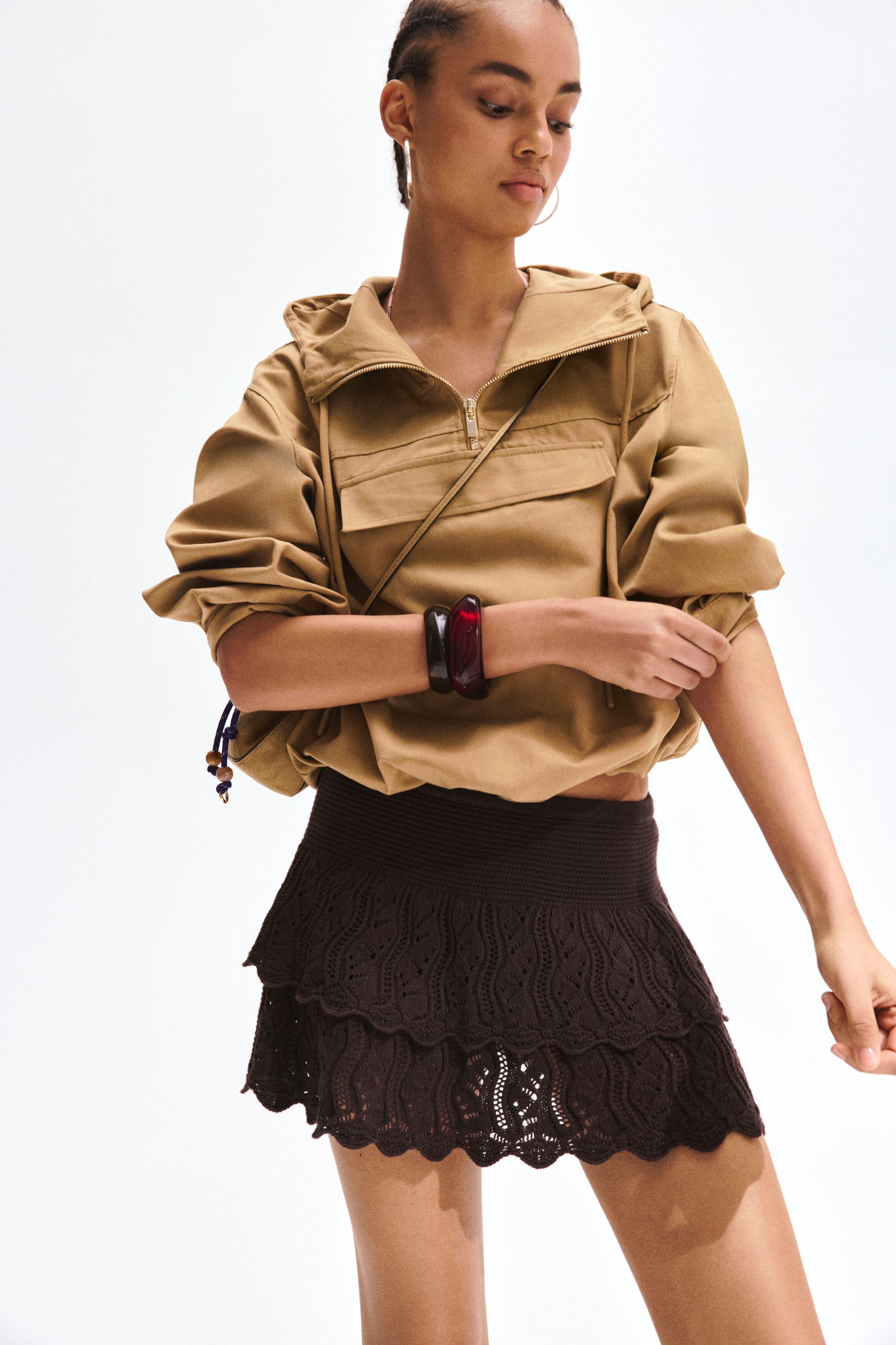 Crochet-look Tiered Skirt - image 2