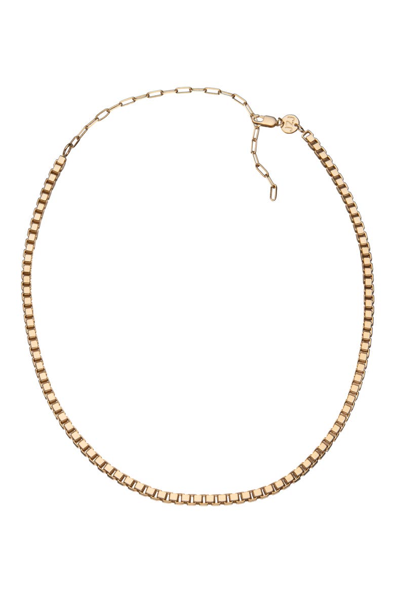 Rima Box Chain Necklace, Main, color, GOLD VERMEIL