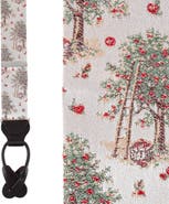 Trafalgar Fall Apple Orchard Silk Novelty Button End Suspenders
