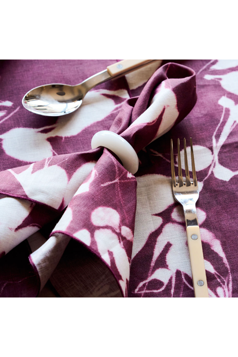 Porto Print in Aubergine Napkin Set of 4, Alternate, color, Aubergine