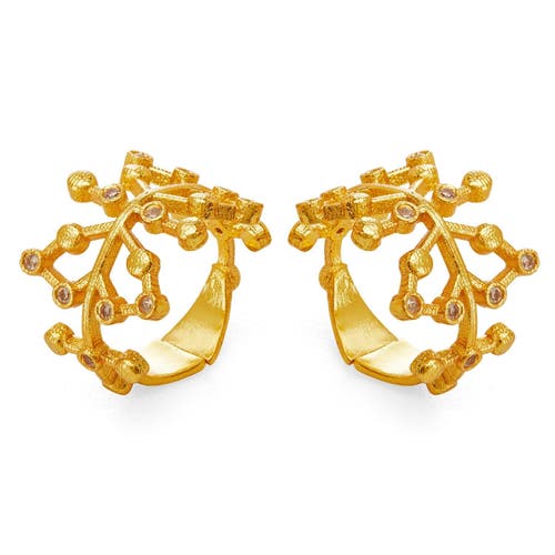 Dhwani Bhansal Auro Double Ring In Gold Plated