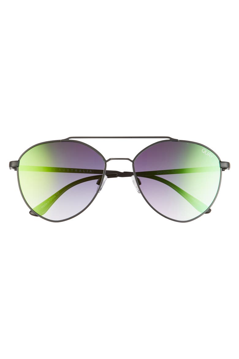 Australia Dragonfly 52mm Mirrored Aviator Sunglasses, Alternate, color, BLACK/ PINK RAINBOW