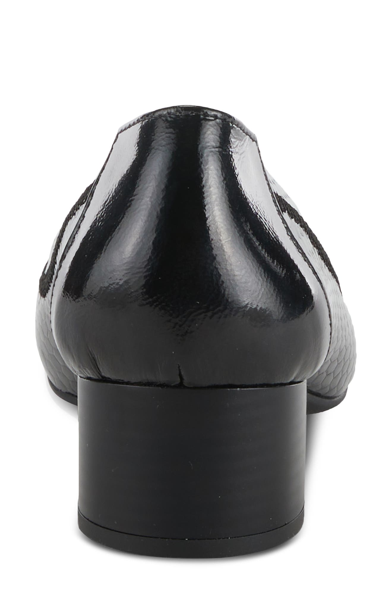 Spring Step Ahmeria Snakeskin Embossed Pump, Alternate, color, Black Patent