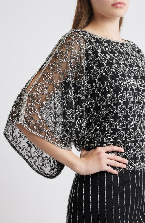 Pisarro Nights Beaded Mesh Gown