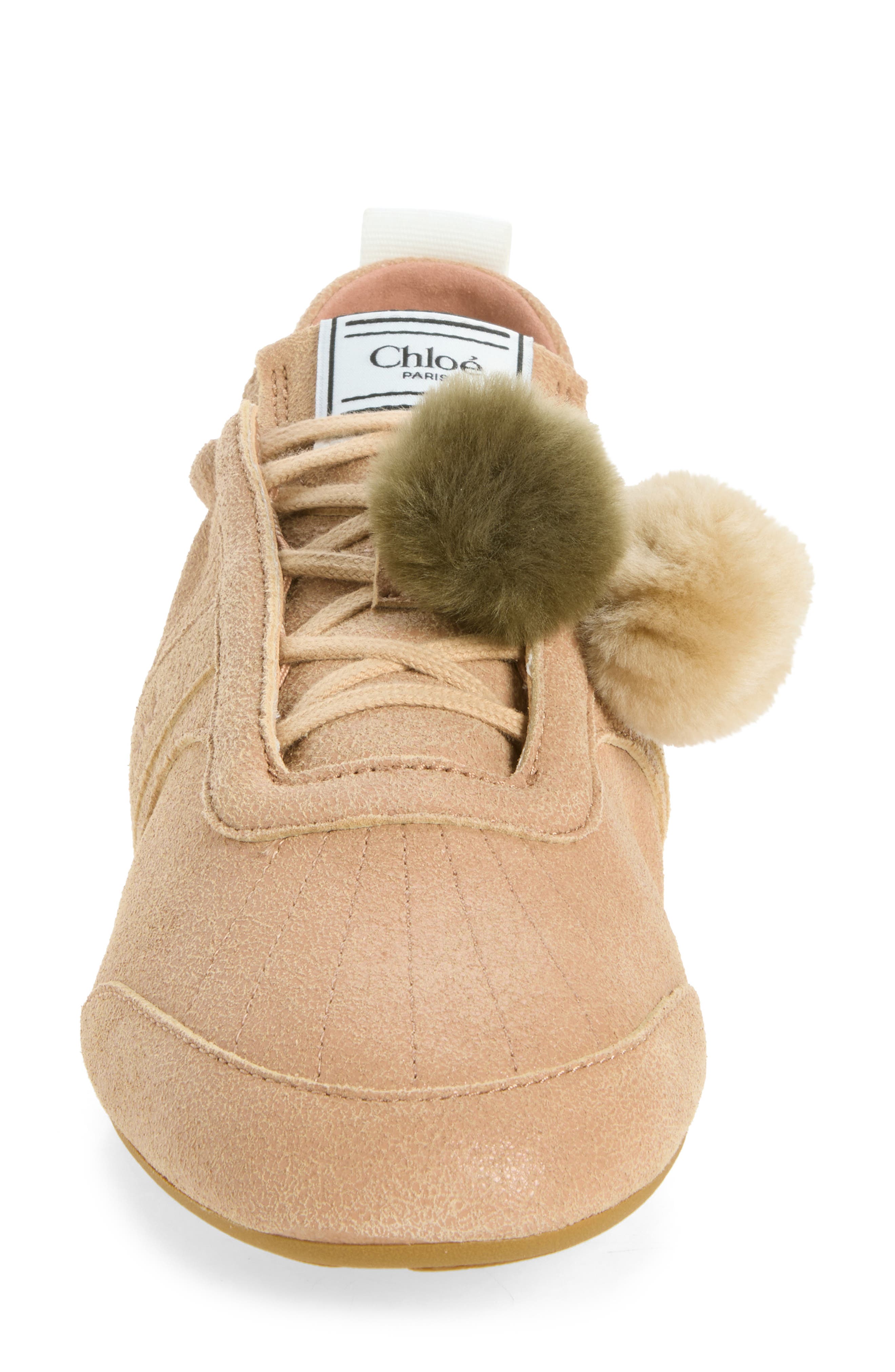 Kick Sneaker with Genuine Shearling Charms, Alternate, color, LATTE BROWN