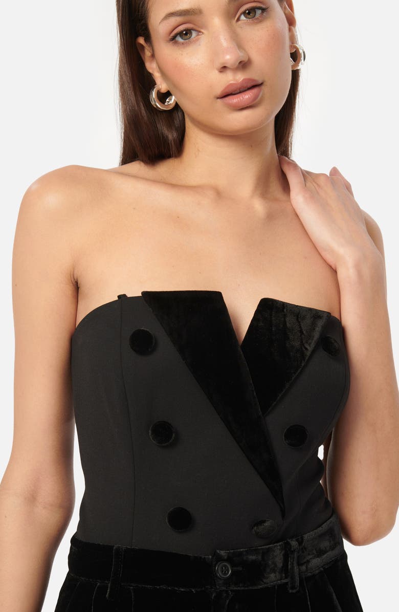 CAMI NYC Andara Double Breasted Crepe Bodysuit, Alternate, color, 