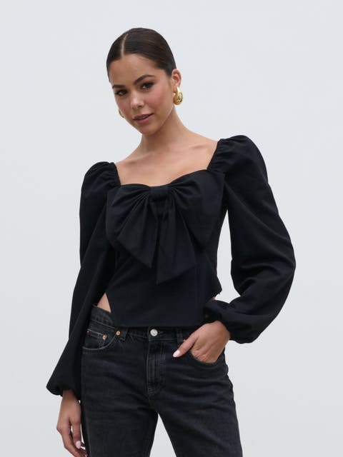 Jemima Exaggerated Bow Top