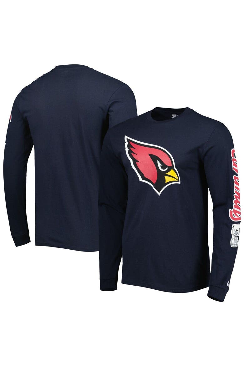 Men's Starter Navy Arizona Cardinals Halftime Long Sleeve T-Shirt, Main, color, Navy