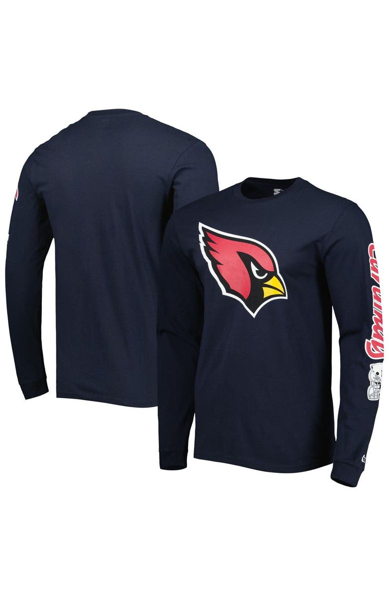 STARTER Men's Starter Navy Arizona Cardinals Halftime Long Sleeve T-Shirt, Main, color, Navy