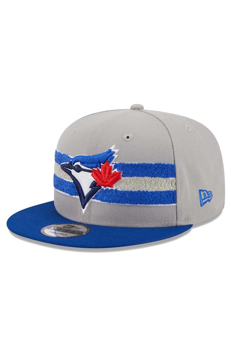 New Era Men's New Era Gray/Royal Toronto Blue Jays Band 9FIFTY Snapback Hat, Main, color, 