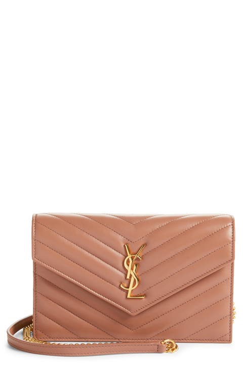 Cassandre Quilted Leather Wallet on a Chain